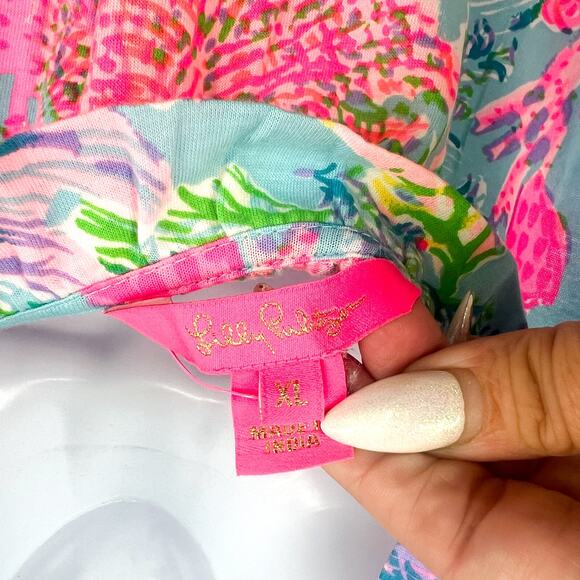LILLY PULITZER Womens Malone Dress XL Cay to My Heart Blue Celestial Blue NWT - Picture 10 of 14